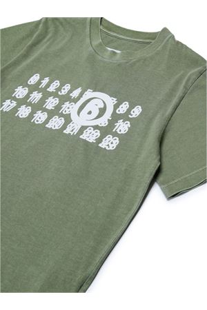 tshirt in cotone verde MAISON MARGIELA KIDS | M60671MM04AM6505